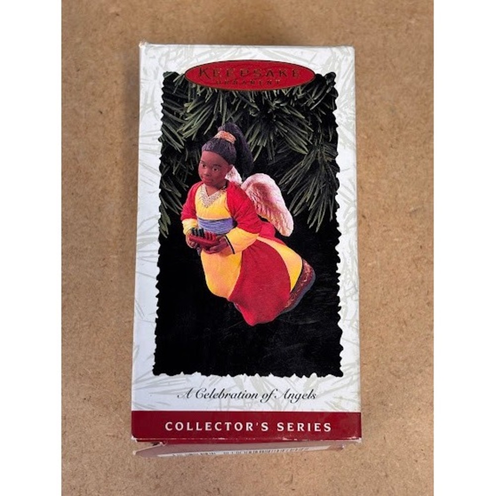 Hallmark Keepsake Ornament 1996 A Celebration of Angels Kwanzaa Angel Kinara